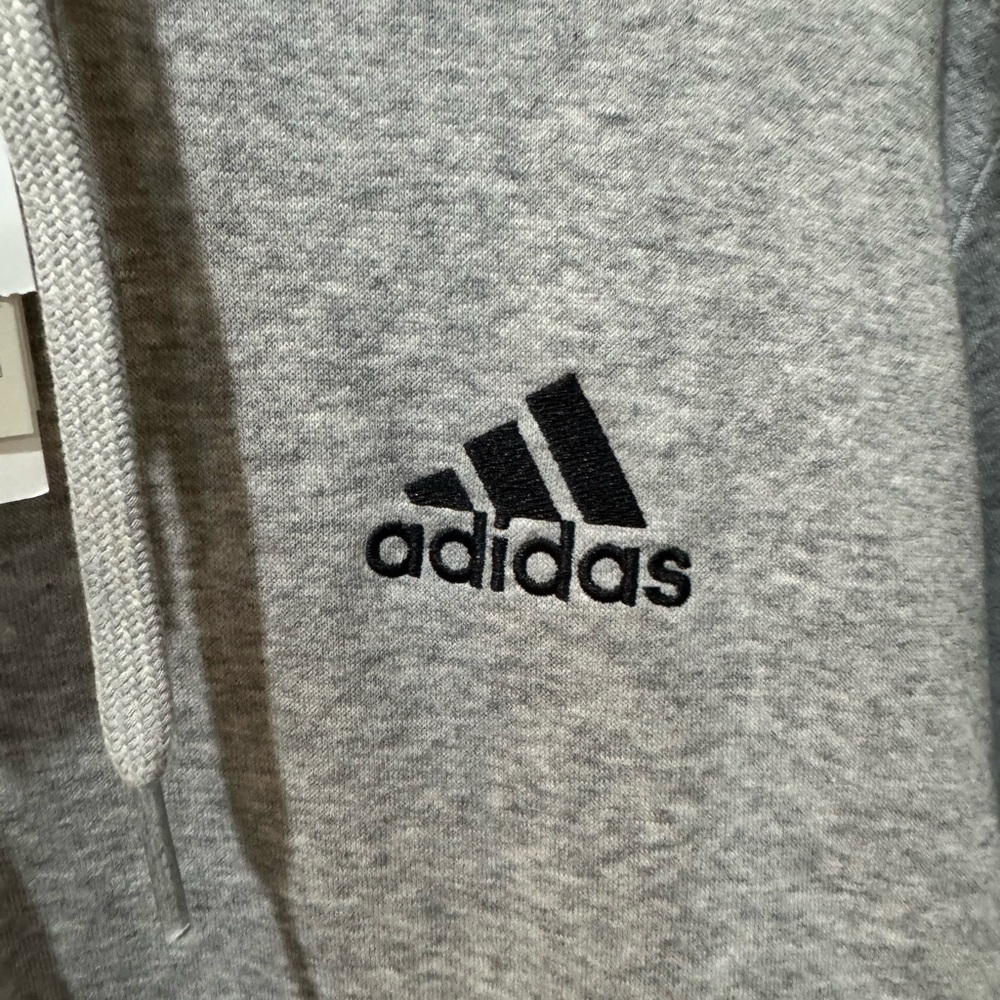 Adidas Heather Gray Pullover Hoodie - Picture 2 of 5